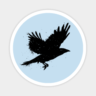 Grunge raven Magnet